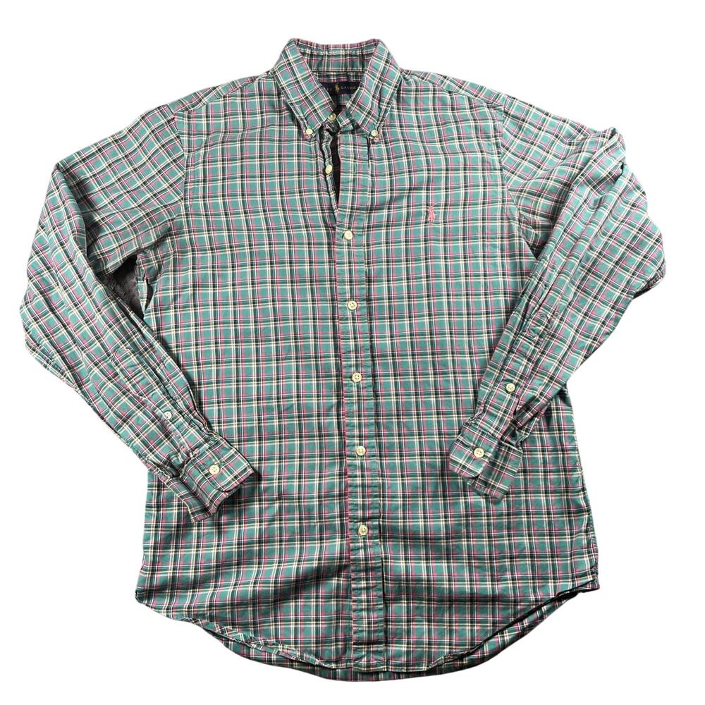 Ralph Lauren Shirt Men's Small Shirt Plaid Long Sleeve Button Down Pony Preppy